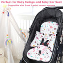 Infant Car Seat Insert with 3 Strap Covers, 3 in 1 Reversible Floral Baby Car Seat Head Support for Newborn, Baby Girl Newborn Essentials for Preemie to Infant, Stroller, Swing, Bouncer (Pink) by TinyTreasures Baby Boutique