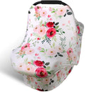 Rquite All-in-1 Car Seat Cover Baby, Carseat Covers for Girl Boy, Stretchy Soft Infant Car Seat Cover, Multi-use Baby Carrier Cover, Car Seat Canopy, Stroller Sun Shade, Nursing Breastfeeding Cover by TinyTreasures Baby Boutique