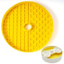 Insert, Transform Your Dog's Bowl to Slow Feeder, 6 Cup 9.8 Inch Yellow by CozyNest Decor