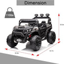 4x4 Kids Ride On Car with Remote Control, 24V Battery Powered Ride On Truck 4WD/2WD Switchable Electric Car for Kids Ride On UTV for Boys with Car Key LED Lights Music, Black… by TinyTreasures Baby Boutique