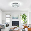 16.5" Crystal Chandelier LED Modern Flush Mount Ceiling Light Fixtures Round Ring Luxury Large Chandelier for Living Room Bedroom Dining Room Entrance (Cool white-16.5") by CozyNest Decor