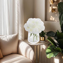 Kimura's Cabin 20Pcs Fake White Flowers Artificial Chrysanthemums Ball Flower Faux Silk Mums Flowers for Wedding Party Home Kitchen Table Core Decoration DIY Bouquets (White) by CozyNest Decor