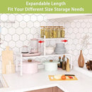 Expandable Cabinet Shelf Organizer Rack, Stackable Kitchen Counter Storage Shelves Stand, Adjustable Height Pantry Shelf Spice Rack (White, 2 Pack) by CozyNest Decor