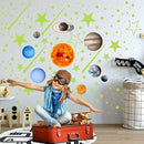 Quanhaigou Glow in The Dark Stars and Planets, Bright Solar System Wall Stickers -Glowing Ceiling Decals for Kids Room,Shining Space Decoration by CozyNest Decor