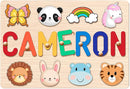 Personalized Name Puzzle for Kids, Personalized Baby Gifts Name Puzzles for Toddlers 1-3 with Pegs Engraved Text Greetings on Back, 1st Birthday Christmas Easter Gifts for Boys&Girls, Montessor Toys by TinyTreasures Baby Boutique