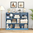 Tangkula 8-Cube Bookcase, Wood 3 Tier Open Storage Bookshelf, Modern Multipurpose Display Cabinet for Living Room, Study, Reading Nook, 48 x 12.5 x 36.5 Inch (Bright Blue) by CozyNest Decor