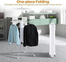 4-Legged Clothes Drying Rack Foldable,2 Tier Portable and Collapsible Space Saving Laundry Drying Rack with 4 Pulleys,Aluminum Dry Rack for Clothes by CozyNest Decor