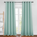 NICETOWN Aqua Blue Curtains 102 inches Long, Grommet Thermal Insulated Solid Blackout Curtains Privacy Window Treatments for Bedroom/Living Room, W46 x L102, 2 Panels by TinyTreasures Baby Boutique