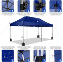COBIZI 10x20 Pop up Canopy Heavy Duty Without Sidewalls, Easy Set-up Commercial Outdoor Party, 100% Waterproof Wedding Canopy Gazebo, 3 Height Adjustable with Wheeled Bag, Dark Blue by GreenHaven Gardens