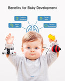 Infinno High Contrast Baby Toys Infant Rattle Socks and Wristband Set, Ideal Baby Sensery Toy Gifts for Newborn 0-12 Months, Perpect Black and White Toys for Boys and Girls As Baby Shower Gifts by TinyTreasures Baby Boutique