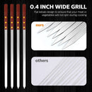 Cunhill 12 Pcs 17.7 Inch Kabob Skewers for Grilling 0.4 Inch Wide Flat Blade Thin Stainless Steel Kabob Sticks Long Barbecue Reusable Metal BBQ Skewers with Wood Handles for Tailgate Party Outdoor by GreenHaven Gardens