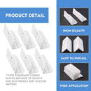 6 Pcs Self Adhesive Silicone Corner Protectors Cute Elephant Pattern Edge Guards Safety Baseboard Corner Blocks Decotive Baby Proofing Corner Cushion for Wall, Furniture & Sharp Corners -White by TinyTreasures Baby Boutique