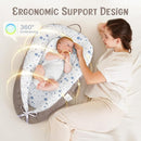 HKAI Baby Lounger – Soft Cotton Infant Floor Seat for Newborn to 24 Months, Portable Travel-Friendly Pillow for Boys & Girls by TinyTreasures Baby Boutique