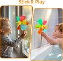 iPlay, iLearn Baby Duck Bath Toy, Toddler Bathtub Suction Water Spinner Gear, Kid Shower Fishing Game W/ Net, Light up Animal, Wind up Swimming Duck, Birthday Gift 6 9 12 Month 1 2 3 Year Old Boy Girl by TinyTreasures Baby Boutique