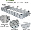 2 Pack 6x1.5x1FT Galvanized Raised Garden Beds Kit Outdoor Metal Gardening Planter Box for Vegetable Elevated Flower Herbs,Silver by GreenHaven Gardens