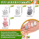 Marsui 100 Pcs Bunny Miniatures Figurines Rabbit Miniature Accessories Easter Garden Landscape Garden Rabbit for Easter Garden Accessories Dollhouses Decoration(Funny Rabbit) by GreenHaven Gardens