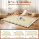SUNYRISY Baby Play Mat for Floor 60 x 70in, 1.4in Thick Memory Foam Padded Play Mats Baby Rug, Soft Velvet Infants Toddler Kids Crawling Mat for Nursery, Non-Slip Bottom, Beige by TinyTreasures Baby Boutique
