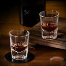 KAMMAK 2 Pack Shot Glasses Bulk 2.5oz Cool Shot Glasses with Heavy Base for Whiskey, Vodka in Bar And Party Gifts for Men, Whisky Lovers, Wedding, Anniversary, Birthday by CozyNest Decor
