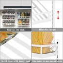 X-cosrack Wall Mount Spice Rack Organizer 5 Tier Height-Adjustable Hanging Spice Shelf Storage for Kitchen Pantry Cabinet Door, Dual-Use Seasoning Holder Rack with Hooks, White by CozyNest Decor