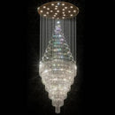 Flashing God D48''X H120''High Ceiling Chandelier Crystal Raindrop Gold Chandeliers Large Villa Chandelier Entrance Foyer Hight Ceiling Lighting LED Dimmable 2700K-4500K-6000K 24 LED Bulbs Include by CozyNest Decor