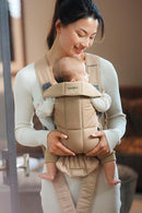 BabyBjörn Baby Carrier Mini, Beige, Woven | Newborn Carrier (7-25 lbs), Ergonomic, Easy-to-Use by TinyTreasures Baby Boutique