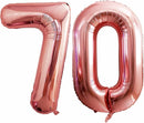 GOER Number 70 Balloons for 70th Birthday Party Decorations,42 Inch Jumbo Foil Helium Balloons for 70th Anniversary (Rose Gold) by TinyTreasures Baby Boutique