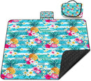 Extra Large Picnic Blanket Waterproof,80"x 80"Foldable Machine Washable Beach Blanket,Outdoor Blanket for 6-8 Adults,Suitable for Indoor Crawling,Park Beach,Camping,Hiking,Family Travel(Pineapple) by TinyTreasures Baby Boutique