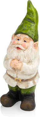 Alpine Corporation 12" Tall Outdoor Garden Gnome Folding Hands Yard Statue Decoration by GreenHaven Gardens
