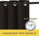 NICETOWN Room Darkening Curtains for Nursery, Grommet Thermal Insulated Light Blocking Window Treatments Sound Reducing for Bedroom, W37 x L72, 2 Panels, Toffee Brown by TinyTreasures Baby Boutique