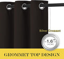 NICETOWN Patio Blackout Curtain Panels - Thermal Insulated Grommet Blackout Drapes Light Blinds Room Darkening Window Treatments for Villa/Cottage (2 Panels, W80 x L95, Toffee Brown) by TinyTreasures Baby Boutique