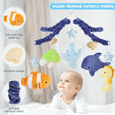 Ocean Animals Baby Crib Mobile - Musical Baby Mobile for Crib with 12 Lullabies for Boys & Girls, Baby Mobile for Bassinet for New Borns, Nursery Mobiles, Fits Standard Cribs by TinyTreasures Baby Boutique