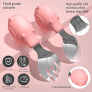 Deejoy Toddler Utensils - Stainless Steel Spoons and Forks, Kids Silverware Set with Travel Case (Pink) by TinyTreasures Baby Boutique