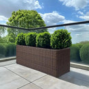 LEWIS&WAYNE Large Rectangular Block Planter Box Handmade Wicker Tall Planters for Outdoor Plants with Removable Liners Modern Planter for Indoor Outdoor Patio Deck - Brown, 36''x12''x16'' by CozyNest Decor
