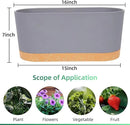QCQHDU 16" L x 7.6" W x 7" H Window Planter Box, 2 Pack Self Watering Pots for Indoor Plants with Drainage Holes & Saucer, Outdoor Flower Pots Home Garden Modern Decor by GreenHaven Gardens