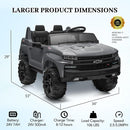 Hetoy 24V 2-Seater Truck Licensed Chevrolet Silverado Ride On Car Toy w/Parent Remote Control,4xSpring Suspension, 3 Speeds, Wireless Music, MP3 Player, Electric Vehicle Car for Kids,Grey by TinyTreasures Baby Boutique