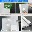 Window Privacy Film with Installation Tools, Static Cling, Anti UV, Heat Control, Ideal for Home Shower Office Glass Door (White Frosted, 17.5X118.1Inch) by CozyNest Decor