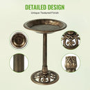 Backyard Expressions Outdoor Garden Bird Bath - Bronze - Weather Resistant Polyresin - 27 Inch by GreenHaven Gardens