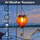 Hot Air Balloon Solar Lantern with Flickering Flame Hanging Solar Lights Outdoor Waterproof Lanterns for Garden Patio Yard Party Decoration by GreenHaven Gardens