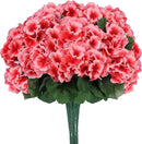 Hananona Artificial Geranium Flowers for Outdoors Geranium Silk Flowers Outdoor UV Resistant Garden Plants Faux Flowers for Home Kitchen Table Centerpieces Decor (12, Peach) by CozyNest Decor