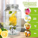 DD&HAPP Glass Drink Dispensers For Parties. 1.2 Gallon Beverage Dispenser With Stand And Stainless Steel Spigot .Lemonade Dispenser With Ice Cylinder.Mason Jars,Laundry Detergent Dispenser. by CozyNest Decor