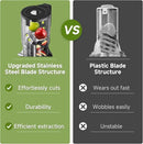 AMZCHEF Cold Press Juicer, Juicers Machines - 5.4" Large Feed Chute for Whole Fruits & Vegetables, Stainless Steel Slow Masticating Juice Easy to Clean, Large Auger, Triple Strainers, Silver by CozyNest Decor