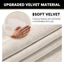 PrinceDeco Sectional Couch Covers Velvet Couch Cover for Dogs Washable L Shaped Couch Cover 1 Piece Individual Sectional Couch Covers with Elastic Bottom(Chaise Lounge,Ivory) by CozyNest Decor
