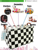 LANGYASHAN Rectangular Storage Bin Collapse Canvas Fabric Cartoon Storage Basket with Handles for Organizing Home Kitchen Boys and Girls Toys Office Closet Shelf Baskets (Rec-Racing flag) by TinyTreasures Baby Boutique