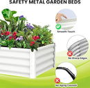 6x3x1ft Large Outdoor Planter Boxes Kit Set of 2, Galvanized Raised Bed Planter with Open-Ended Base Design, Elevated for Outdoor Plants, Durable Raised Bed for Gardening,Beige by CozyNest Decor