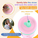 Tronco 8 oz Glass Sippy Cup for Toddlers, Kids Mason Jar Smoothie Cup with Silicone Sleeves & Spill Resistant Flexible Straw, Snack Cup, BPA-Free, Dishwasher Safe by TinyTreasures Baby Boutique