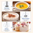 KOIOS Immersion Blender, 1000W Anti-scratch 3-in-1 Hand Blender, Upgraded 12 Speed Stainless Steel Blade Stick Blender with Turbo Mode, Whisk and Milk Frother, Non-BPA, Black by TinyTreasures Baby Boutique