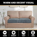 PrinceDeco Velvet Couch Cushion Cover Soft Stretch Cushion Slipcover for Chair Loveseat Sofa Cushion Furniture Protector Seat Cushion Sofa Cover (2 Piece Large Sofa Cushion Covers, Stone Blue) by CozyNest Decor