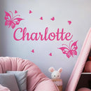 Personalized Name Butterfly Wall Decals I Butterfly Decorations for Girls Room Decor I Baby Nursery Wall Decal I Butterfly Wall Decor for Birthday I Pink Butterfly Wall Decor by TinyTreasures Baby Boutique
