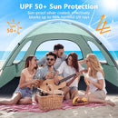 NXONE Beach Tent Sun Shade Shelter for 3/4/6 Person Person with UV Protection, Extended Floor, 3 Mesh Roll Up Windows & 8.0/8.5mm Fiberglass Rods丨Carry Bag Included by TinyTreasures Baby Boutique