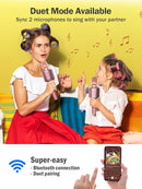 Wireless Bluetooth Karaoke Microphone, Built-in Loud Speaker for 10H Playback, Add Reverb/Duet Mode/Earbuds Monitoring, Portable Karaoke Machine for Entertainment & Singing Practice (Rose Gold) by TinyTreasures Baby Boutique